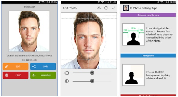 Passport Photo ID Studio apps de fotografía aplicación fotos de carnet