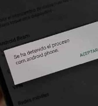 Como solucionar el error com.android.phone
