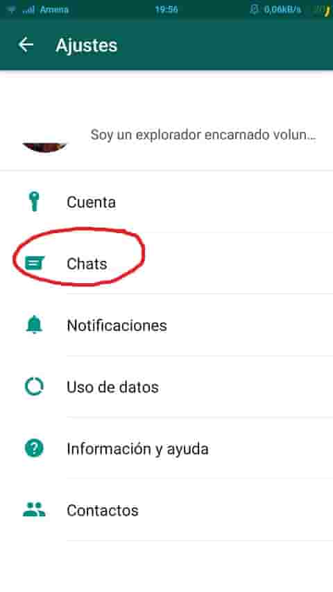 Cómo cambiar el tamaño de letra en Whatsapp Android