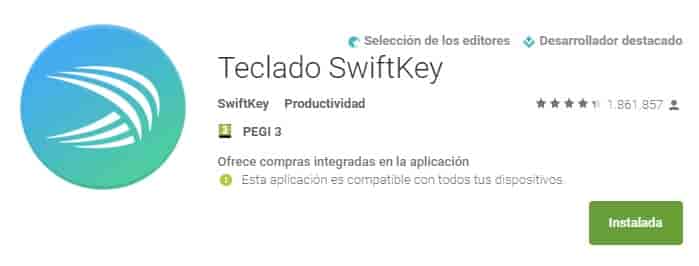 Swiftkey 100 mejores aplicaciones android gratis Swiftkey 100 mejores aplicaciones android gratis