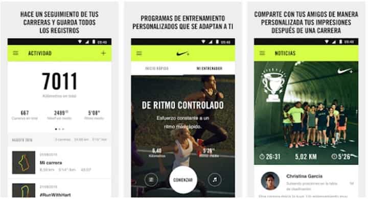 Nike+ Run Club aplicaciones para caminar