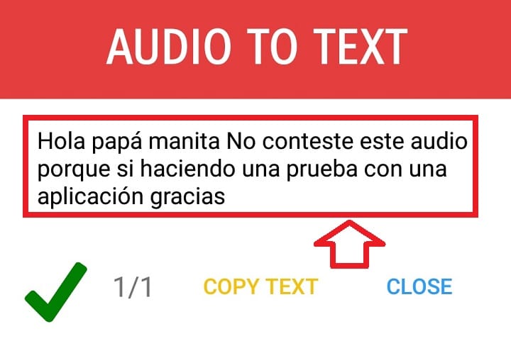 Audio En Texto Para WhatsApp