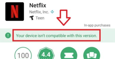 Aplicación Netflix No Compatible