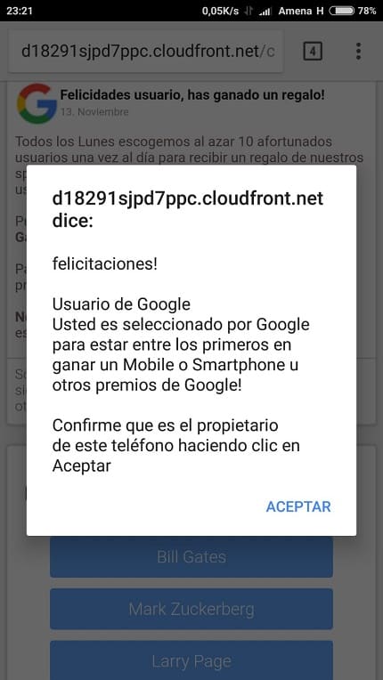 malware cloudfront.net en android
