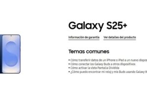 Manual Samsung Galaxy S25 plus.