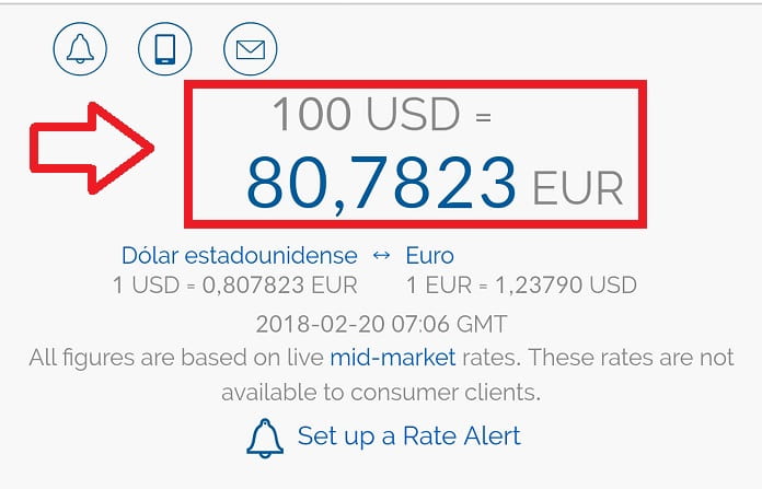 convertir de dolares a euros online