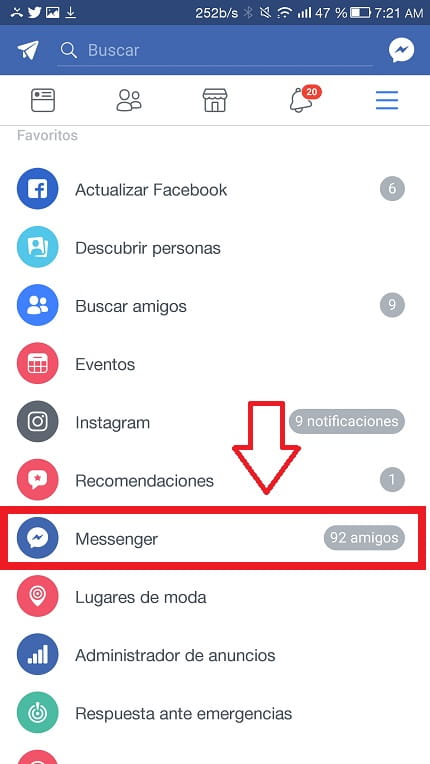 cómo usar Facebook sin messenger