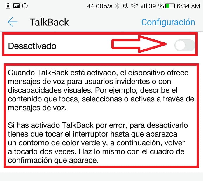 Cómo ACTIVAR O DESACTIVAR Talkback En Android
