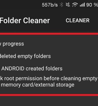 cómo borrar carpetas vacías en Android