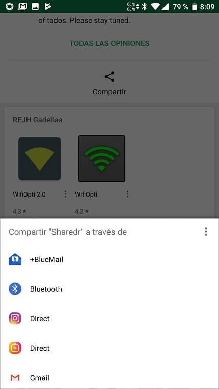 Cambiar caja de compartir en Android