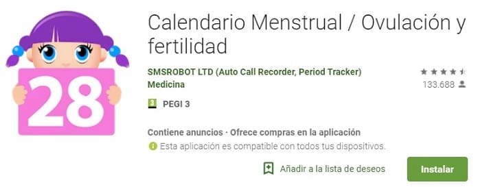 aplicacion menstruacion