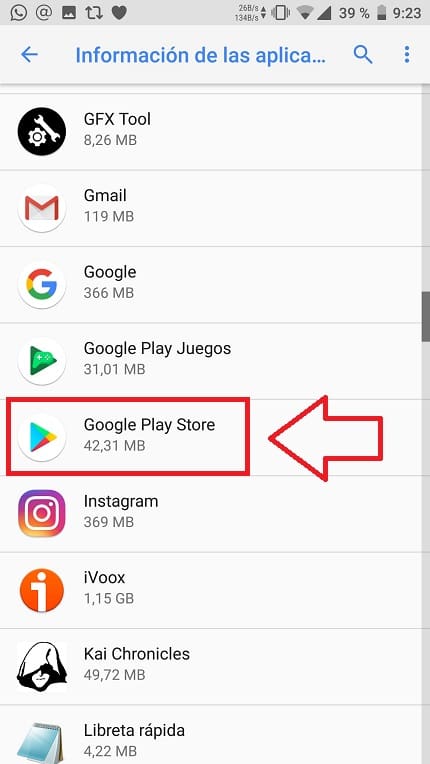 La aplicación Google Play Store se ha interrumpido