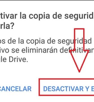 Quitar Sincronización de copia de seguridad de Google Drive