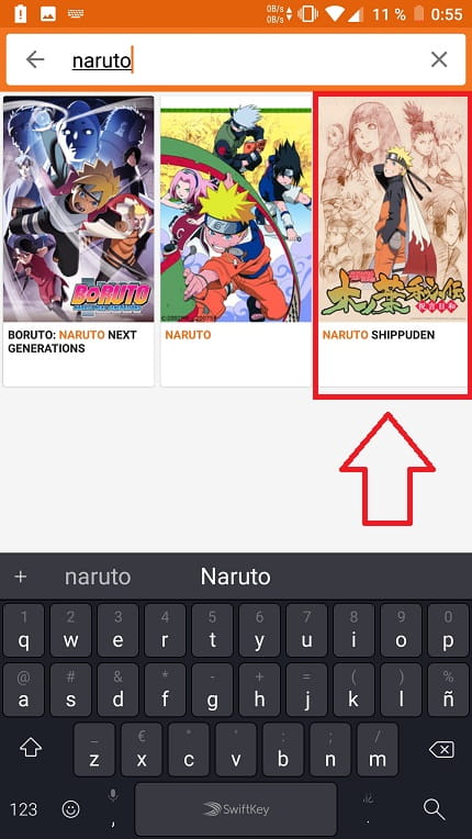 Naruto gratis y legal.