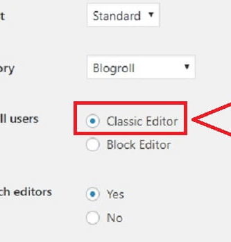 editor clásico en wp 5.0
