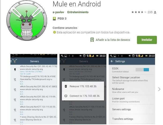 existe emule para android
