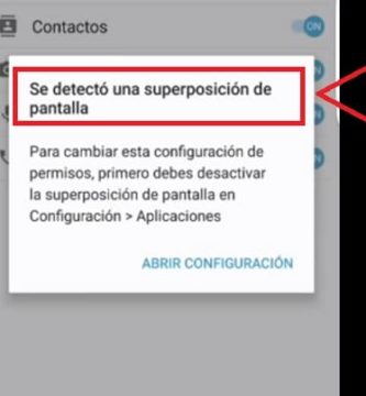 como desactivar la superposicion de pantalla