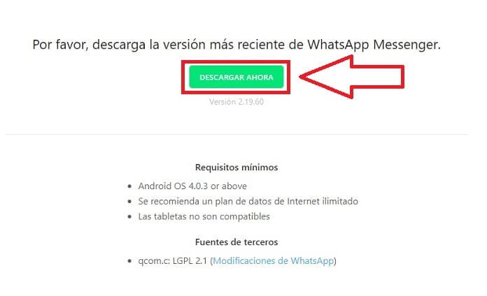 Whatsapp messenger para tablet gratis.
