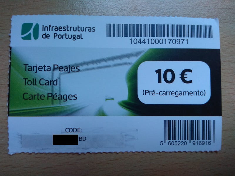 asociar tarjeta a peaje portugal