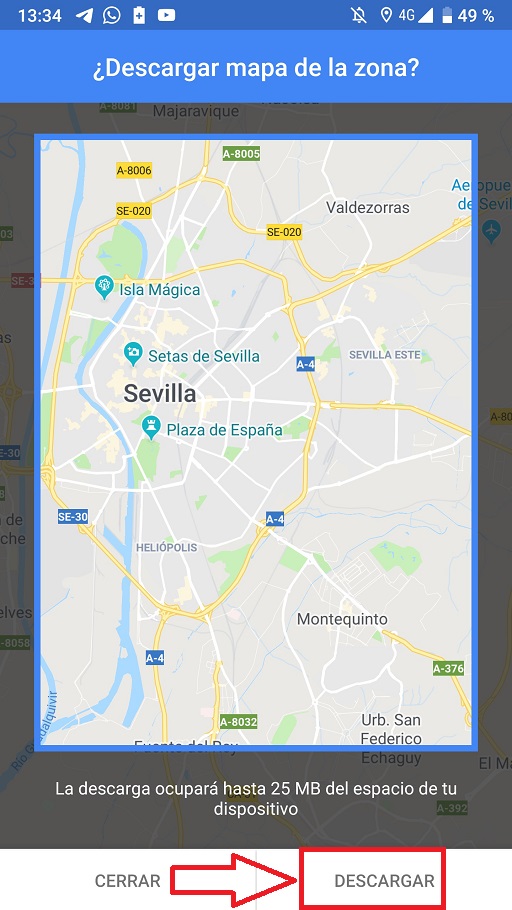 descargar mapas de google maps android