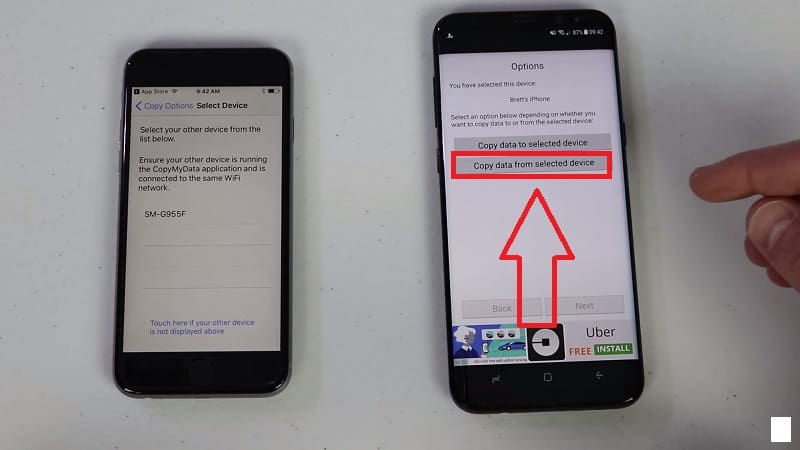 app transferir contactos de iphone a android