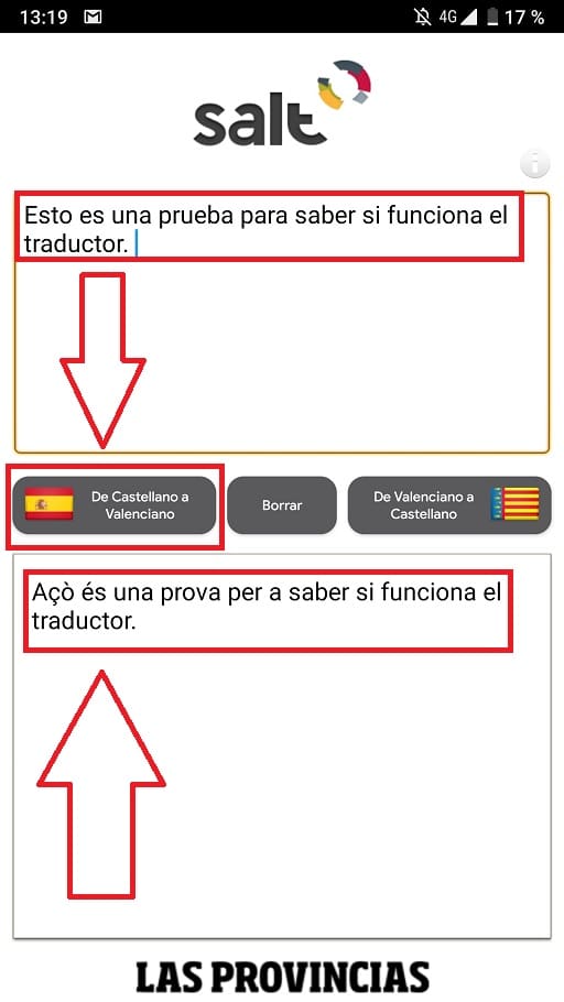 salt traductor valenciano castellano español