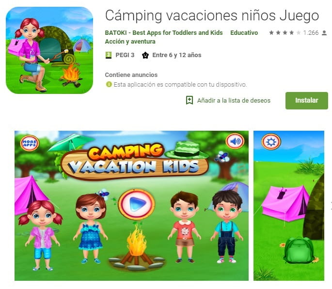 juegos de campamentos de verano