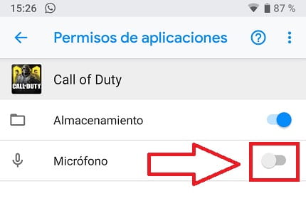desactivar en Call Of Duty Mobile