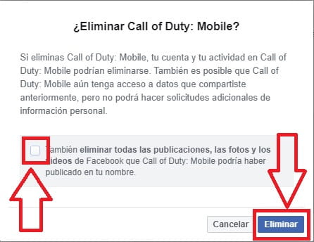 eliminar una cuenta de call of duty mobile en facebook.