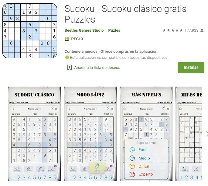 el mejor sudoku gratis