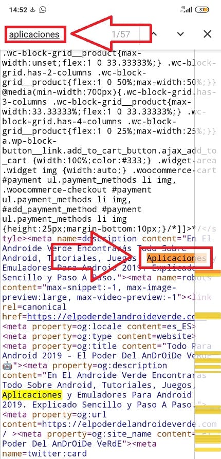 ver codigo fuente html android