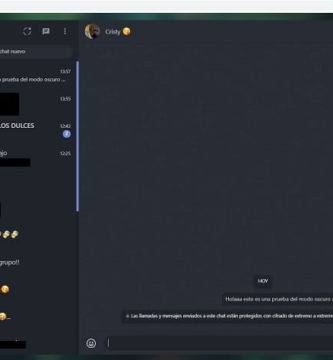 whatsapp web tema oscuro.