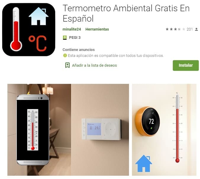 app termometro ambiental android