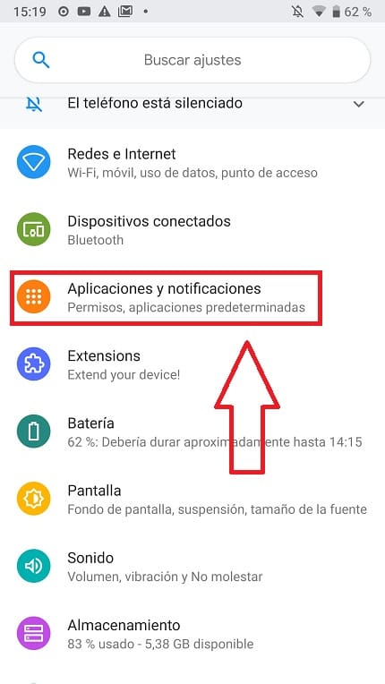 cambiar permisos aplicaciones android