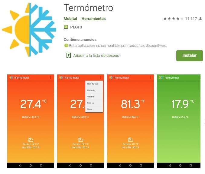 app termometro ambiental
