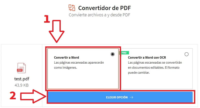 convertir pdf a word gratis