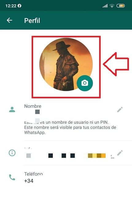 como modificar la foto de perfil whatsapp