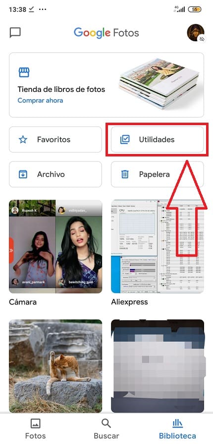 utilidades de google fotos.