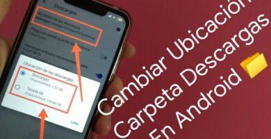 cambiar carpeta descargas android