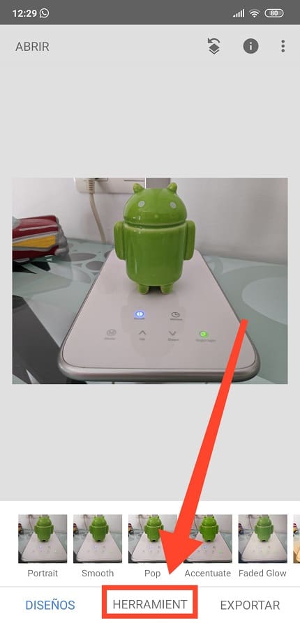 aumentar los detalles de una fotografía en android.