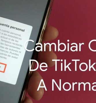 transformar cuenta de tiktok pro a personal.