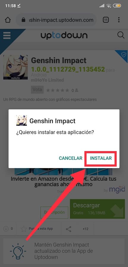 Requisitos De Genshin Impact En Android.