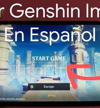 La interfaz de Genshin Impact esta en chino