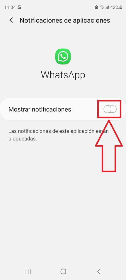 quitar notificaciones whatsapp.