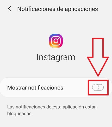 como quitar notificaciones de instagram
