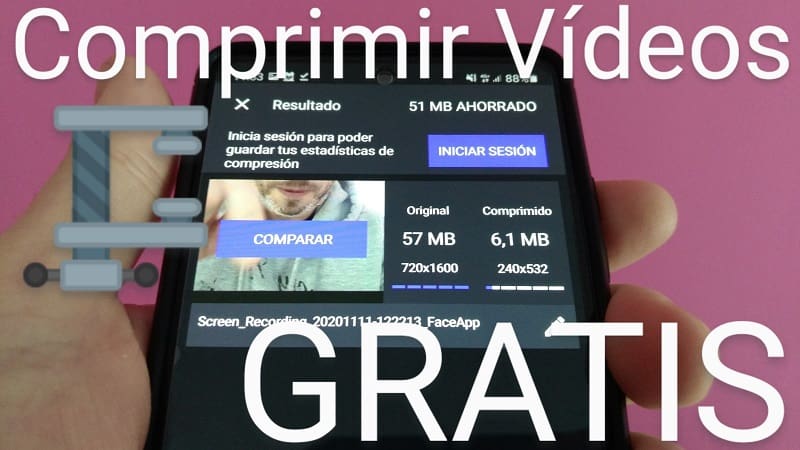 como comprimir un video en android.