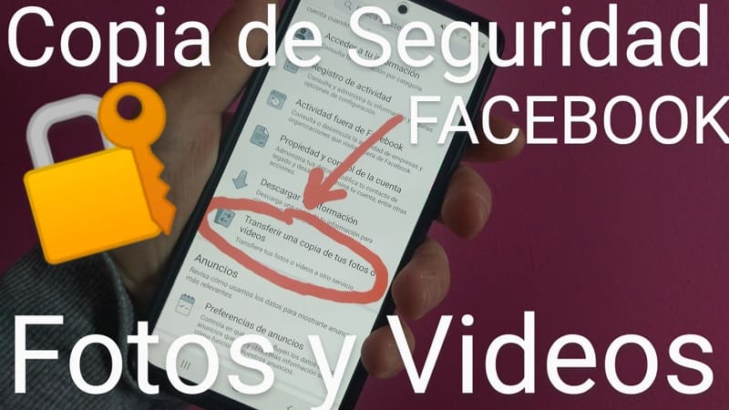 copia de seguridad Facebook.