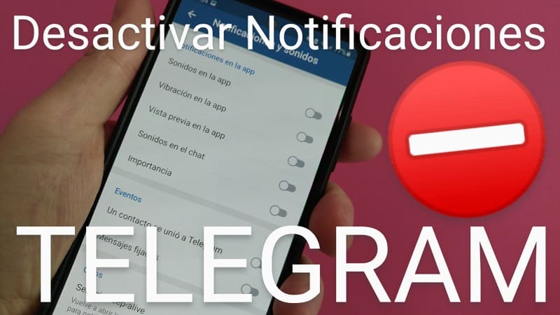 quitar notificaciones emergentes telegram