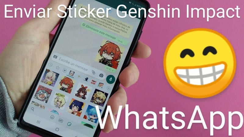 mandar stickers de genshin impact por Whatsapp.