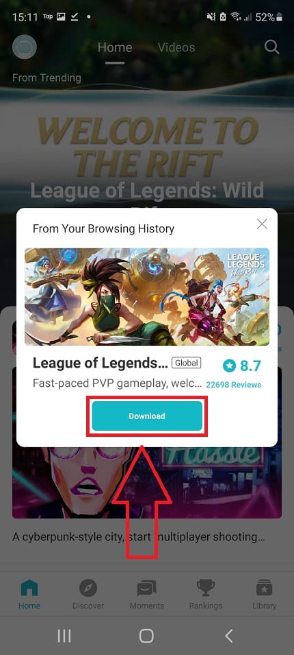 league of legend sin play store.